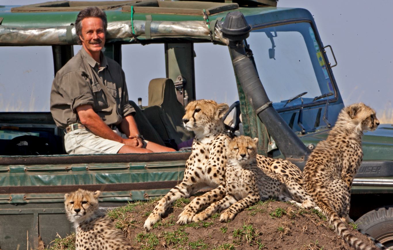 Jonathan with cheetahs