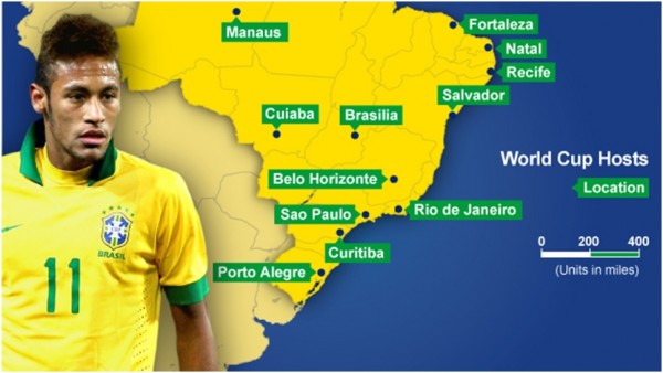 Brazil Stadium Map 600X338