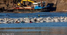 Surfers flock to the Severn for tidal bore fun