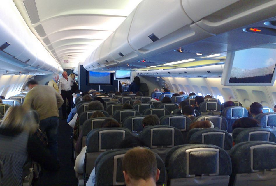 Crowded plane