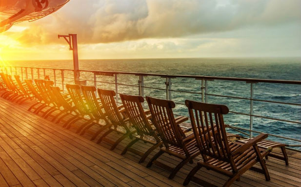 Deck chairs on a cruise