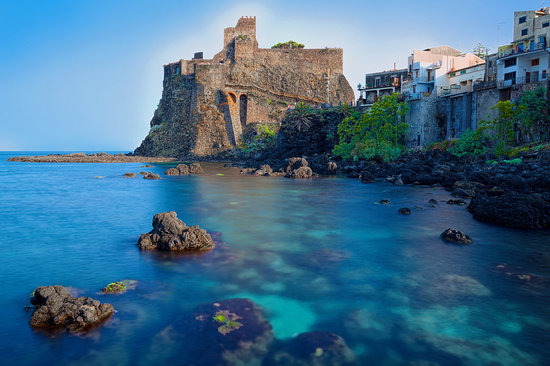 The clear blue waters surrounding Sicily