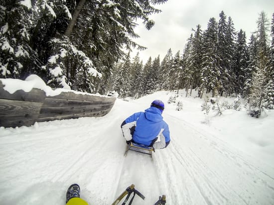 Tobogganing is a good way to rest the legs and have some fun away from skiing or snowboarding