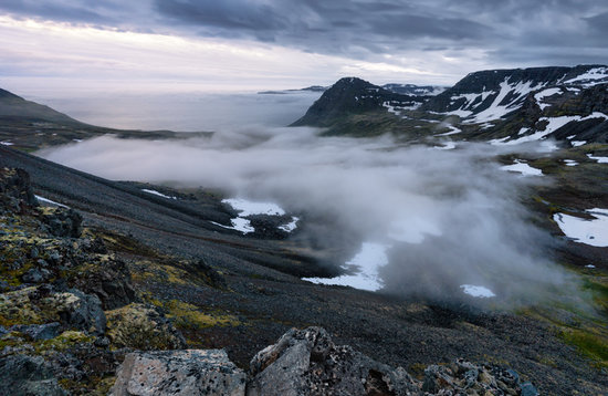 Mist over Hornstrandir, Westfjords in Iceland